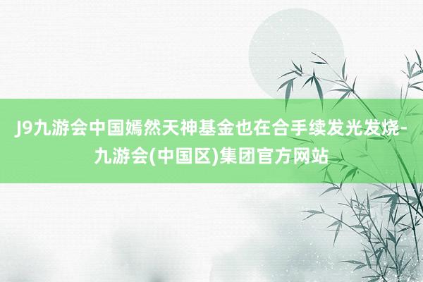 J9九游会中国嫣然天神基金也在合手续发光发烧-九游会(中国区)集团官方网站